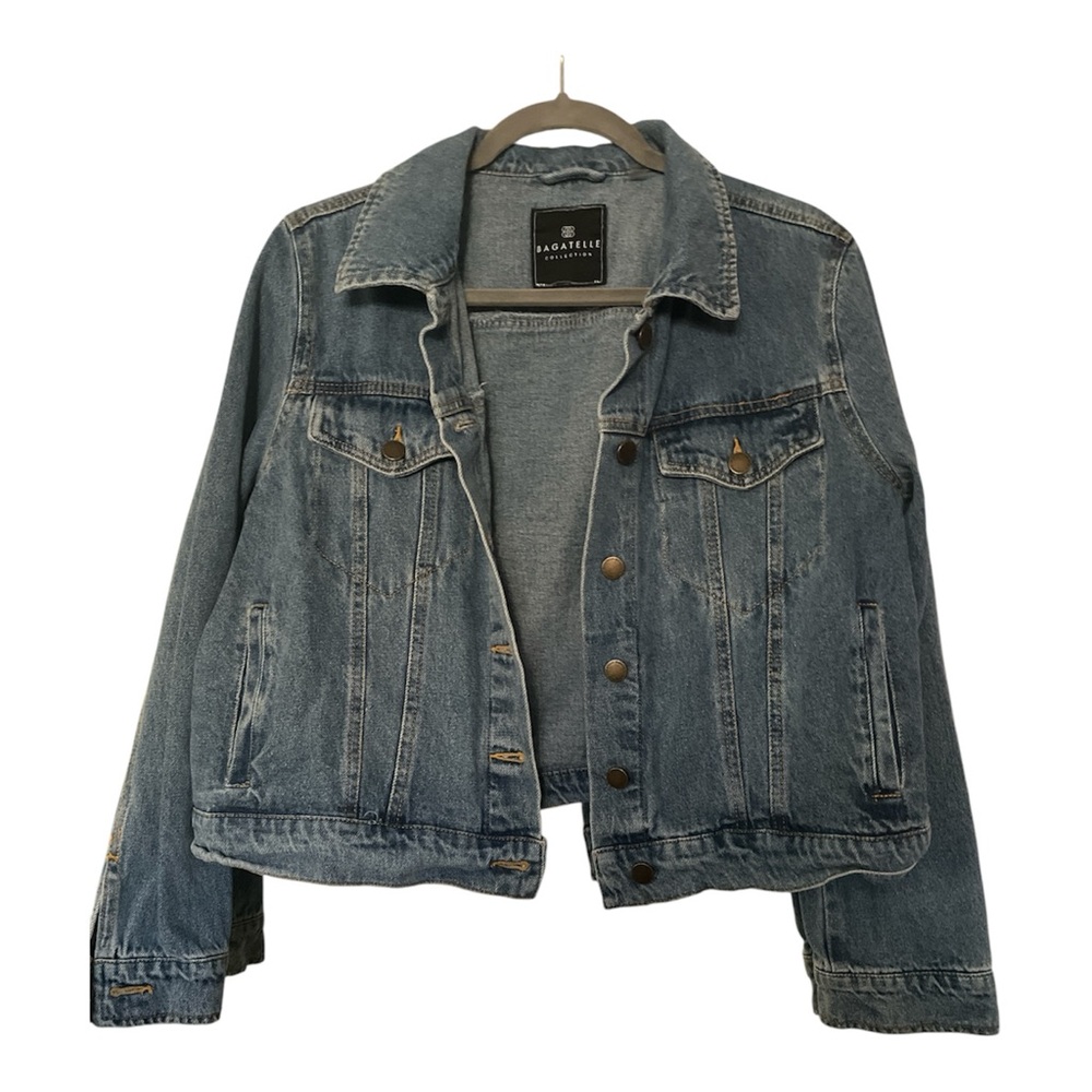 Jean Crop Jacket size Large - Picture 1 of 4